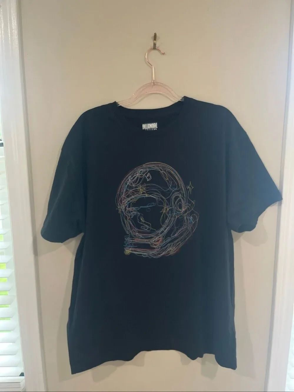 Billionaire Boys Club Tshirt Scribble Knit Black Tee Men's Astronaut 2XL
